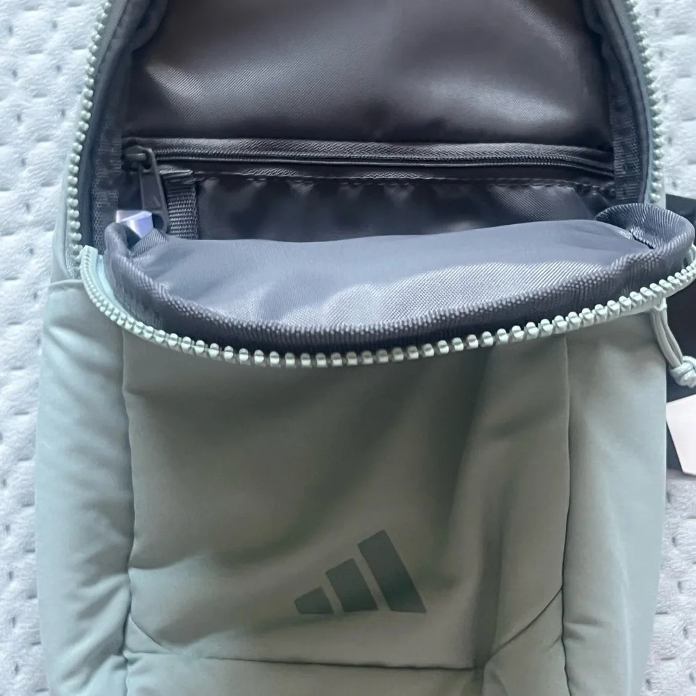 Adidas  Women’s Essentials 3 Sling Crossbody Bag Adjustable Strap | Sage Green - Picture 4 of 12
